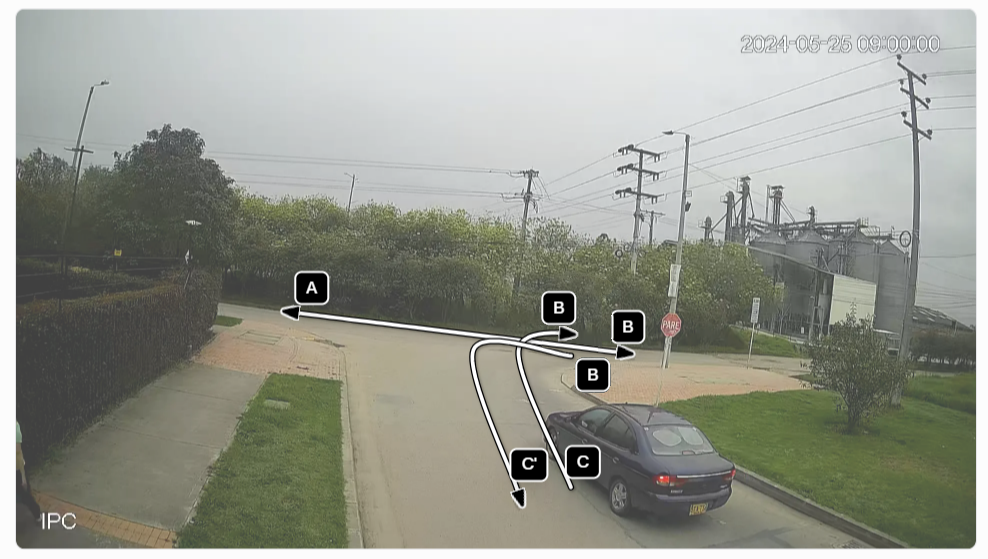 Preview of routes and recognition area